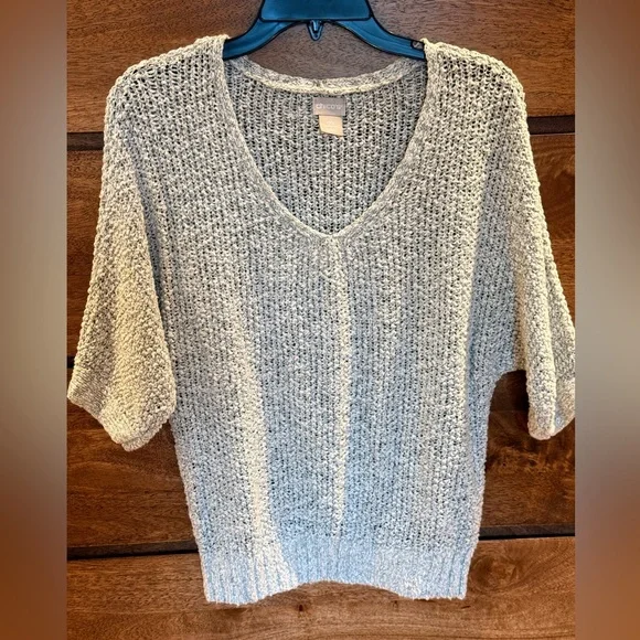 Chicos Cozy Knit V-Neck Sweater - Picture 2 of 7